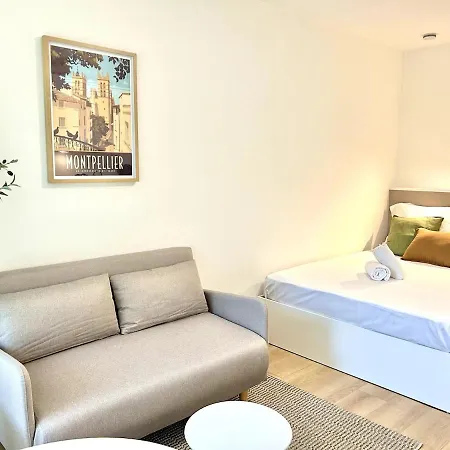 112 - Le Five, Studio, Clim, Terrasse, Parking Apartment Montpellier